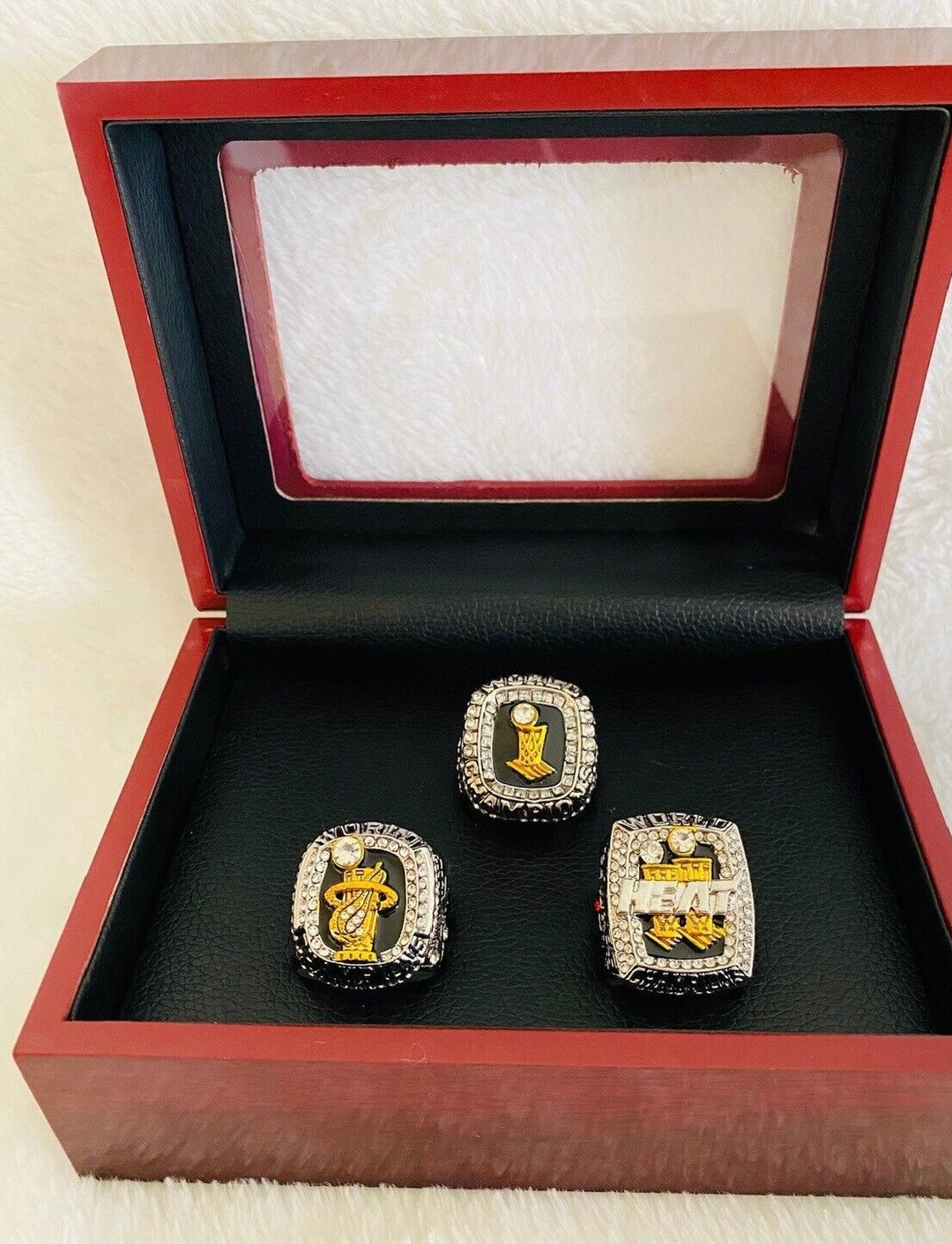 3 PCS Miami Heat Championship Complete Ring Set with box, US SHIP