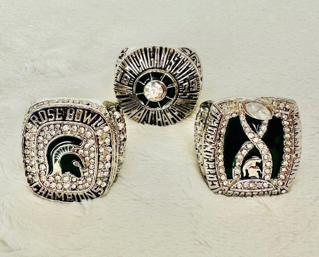3 PCS Michigan State Spartans Championship Ring Set with box, US Ship