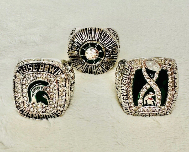 3 PCS Michigan State Spartans Championship Ring Set with box, US Ship