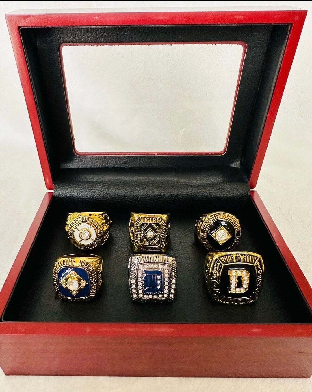 6 PCS Detroit Tigers World Series Championship Ring Set with box, 🇺🇸 SHIP