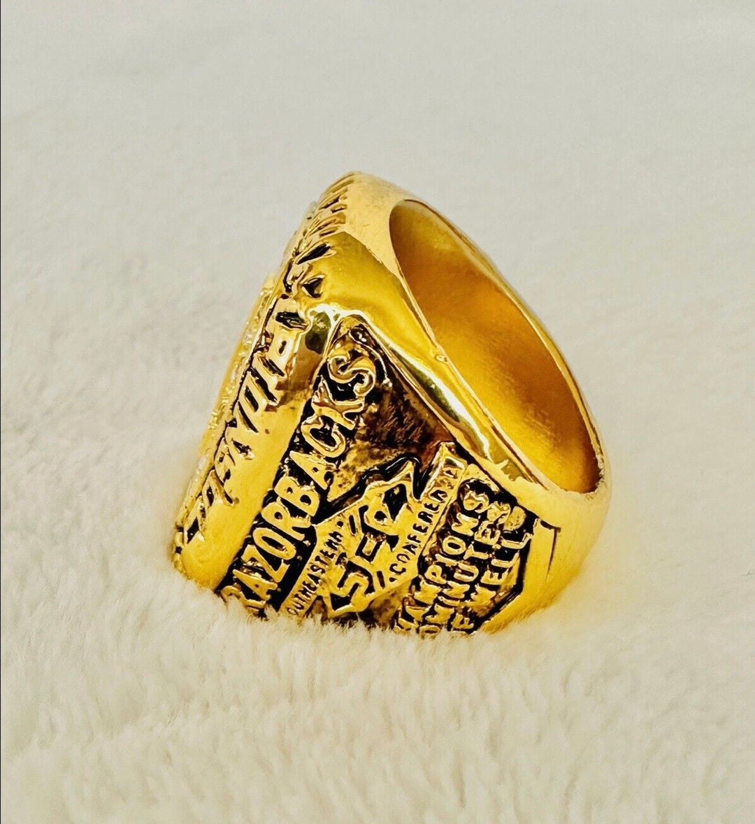 1994 Arkansas Razorbacks Commerative Championship Fan ring, US Ship with box