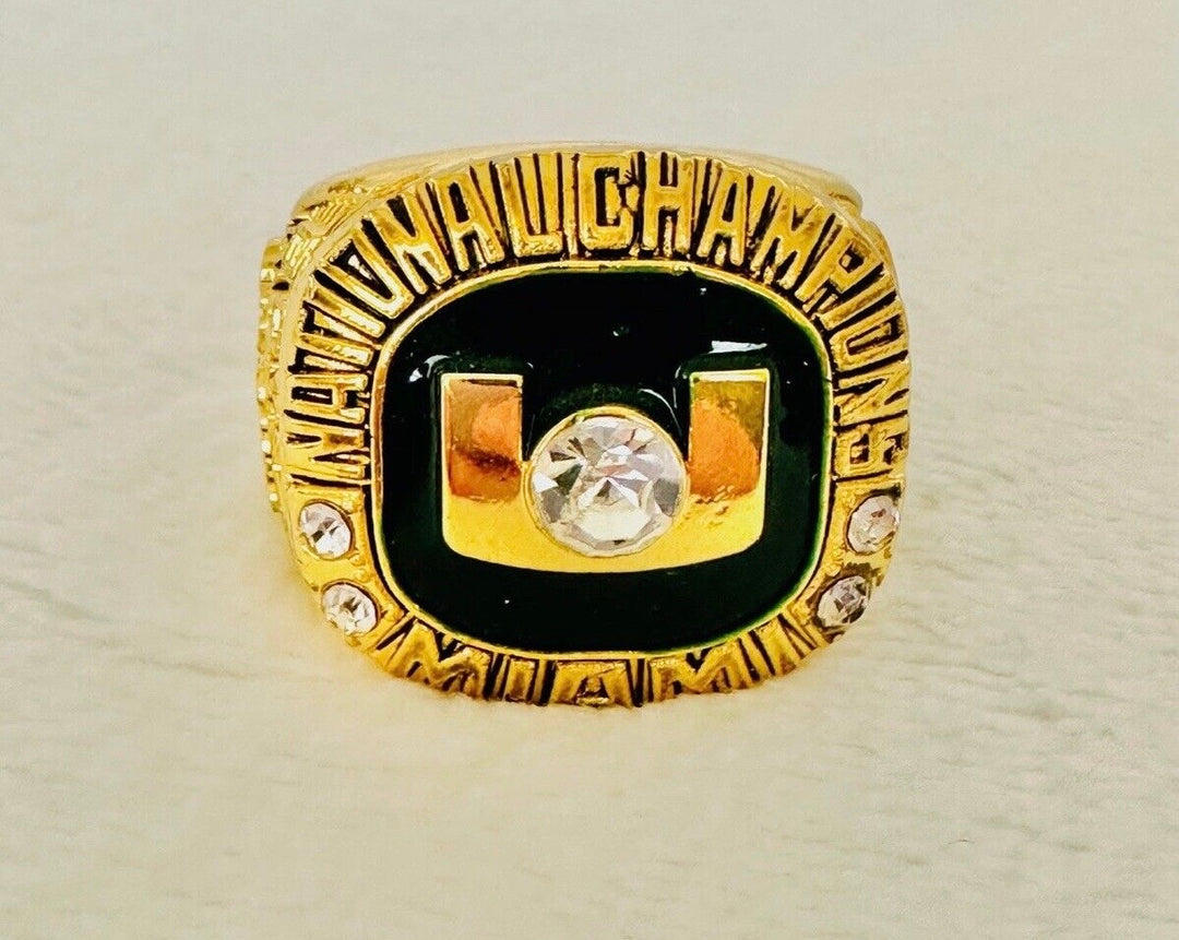 2002 Miami Hurricanes NCAA 18k GP Brass Championship Ring, US SHIP