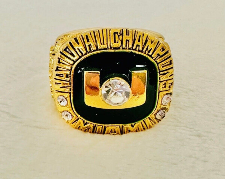 2002 Miami Hurricanes NCAA 18k GP Brass Championship Ring, US SHIP