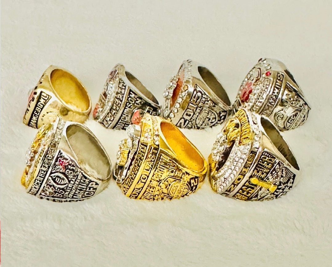 7 PCS Clemson Tigers Championship Ring Set, US Ship