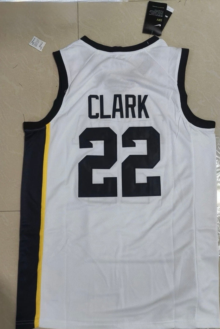 Nike Caitlin Clark Jersey White Yellow Iowa Hawkeyes 
