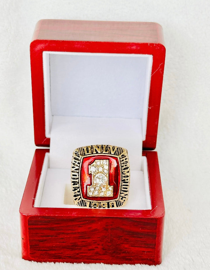1990 UNLV Johnson Championship Ring with box, US SHIP