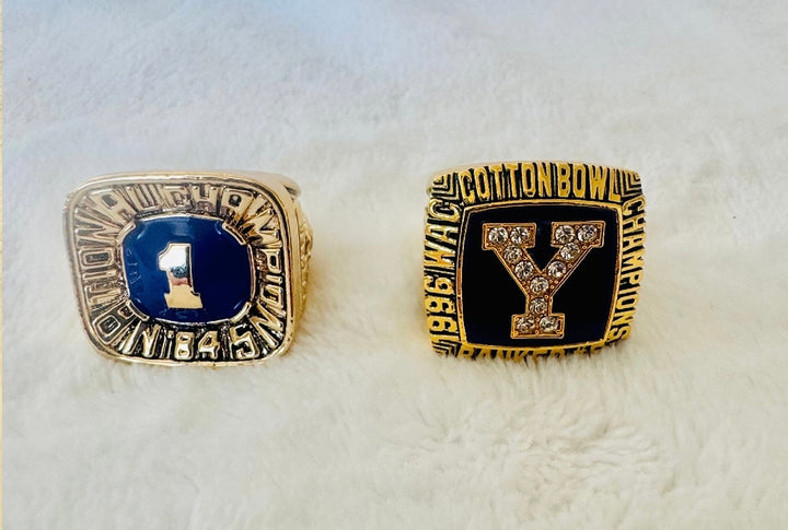 2 PCS BYU Cougars Championship Ring set 1984/1996