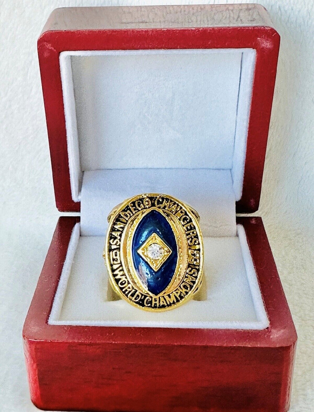 1963 LA Chargers AFC Championship Ring with box, US SHIP - EB Sports Championship Rings