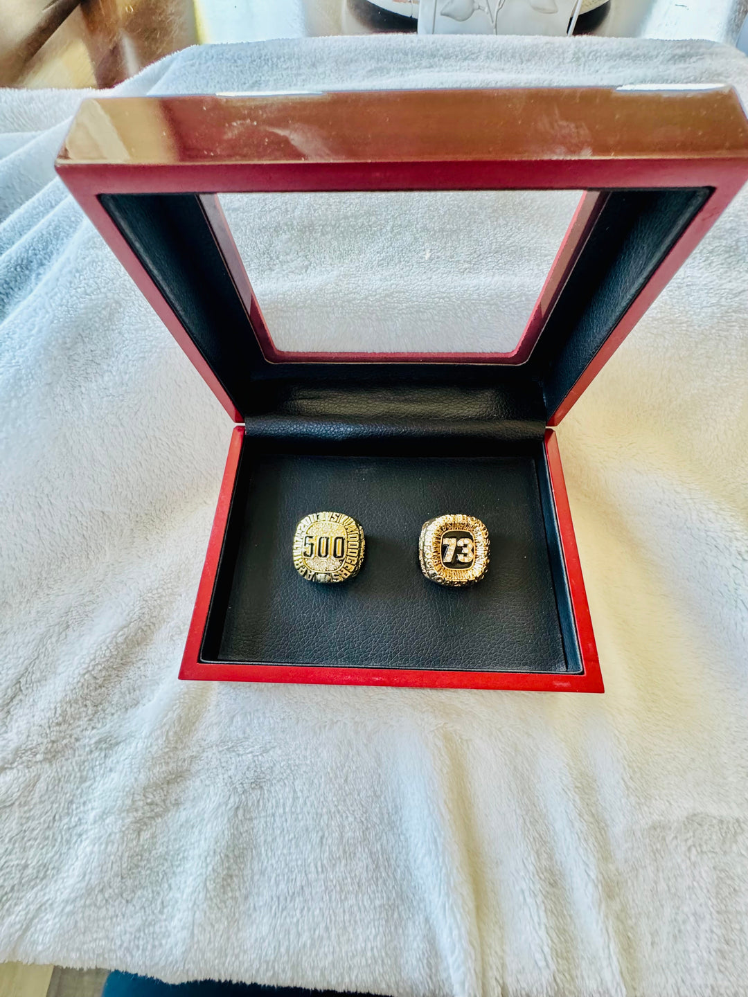 Barry Bonds San Francisco Giants 73 home run Ring  and 500 ring With Box - EB Sports Championship Rings