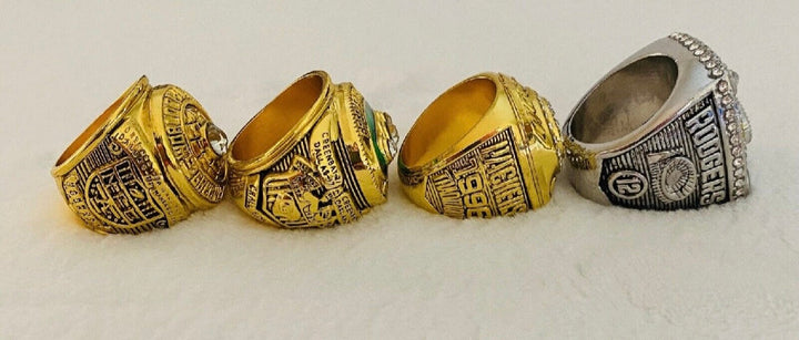 4 PCS Green Bay Packers Super Bowl Ring SET, US SHIP - EB Sports Championship Rings
