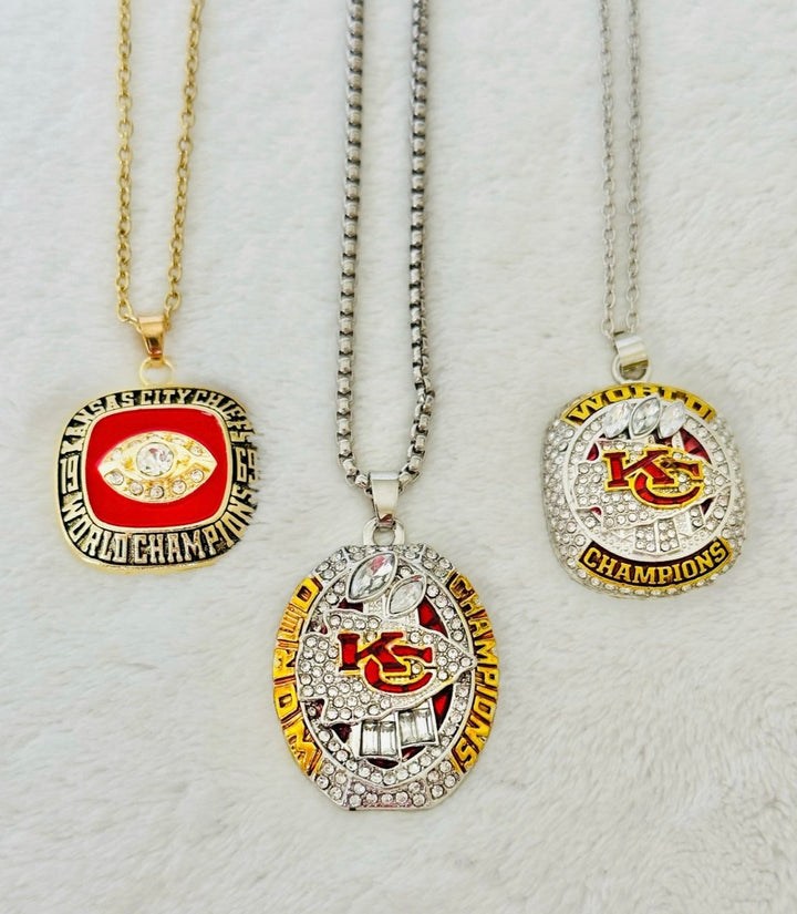 Kansas City Chiefs Super Bowl Championship Pendant Set, US SHIP - EB Sports Championship Rings