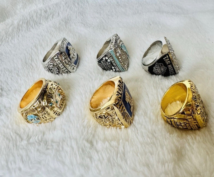 6 PCS North Carolina Tarheels Brass Championship Ring, US Ship 1982-2022