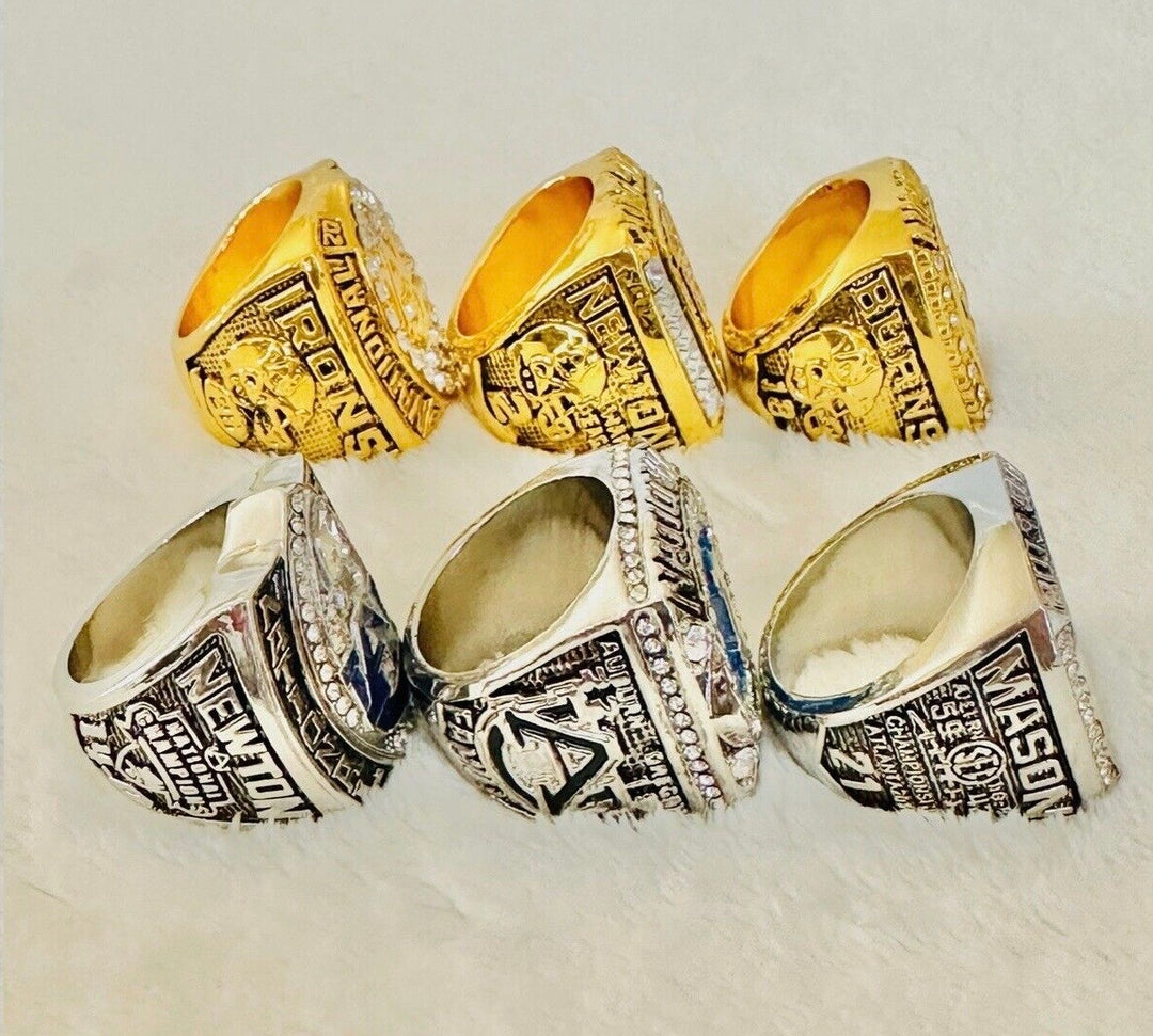 6 PCS Auburn Tigers SEC/NCAA Championship complete Rings set, US SHIP 2004-2013