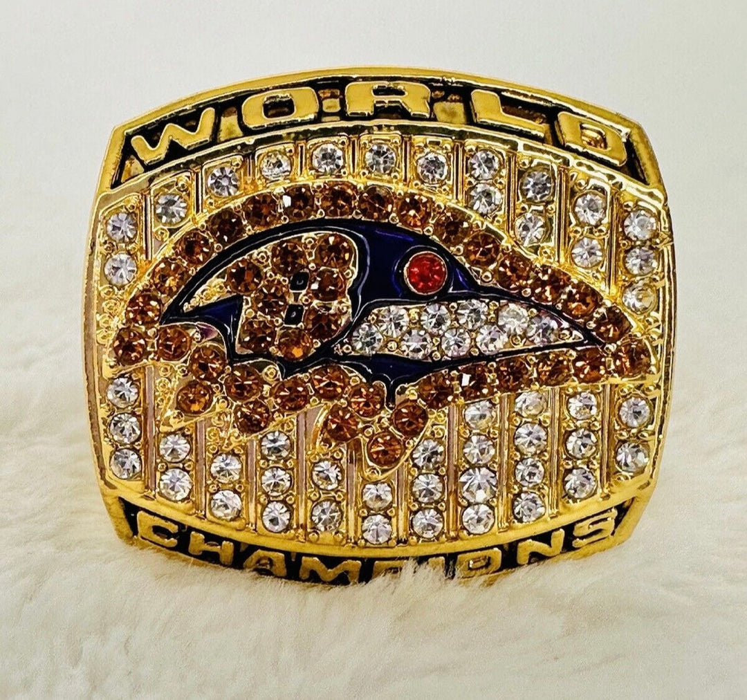 Baltimore Ravens Super Bowl Ring, US Ship NFL 2000 - EB Sports Championship Rings