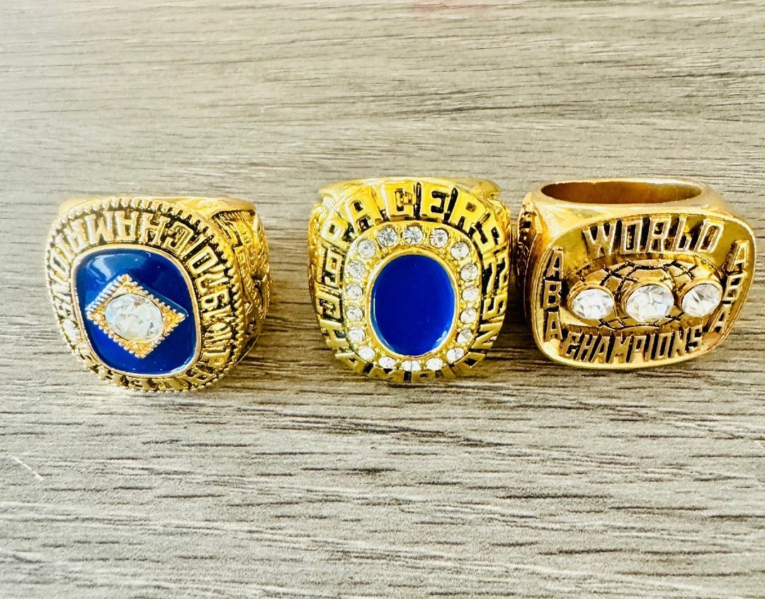 1970/72/73 Indiana Pacers ABA World Championship Ring Set with box, 🇺🇸 SHIP