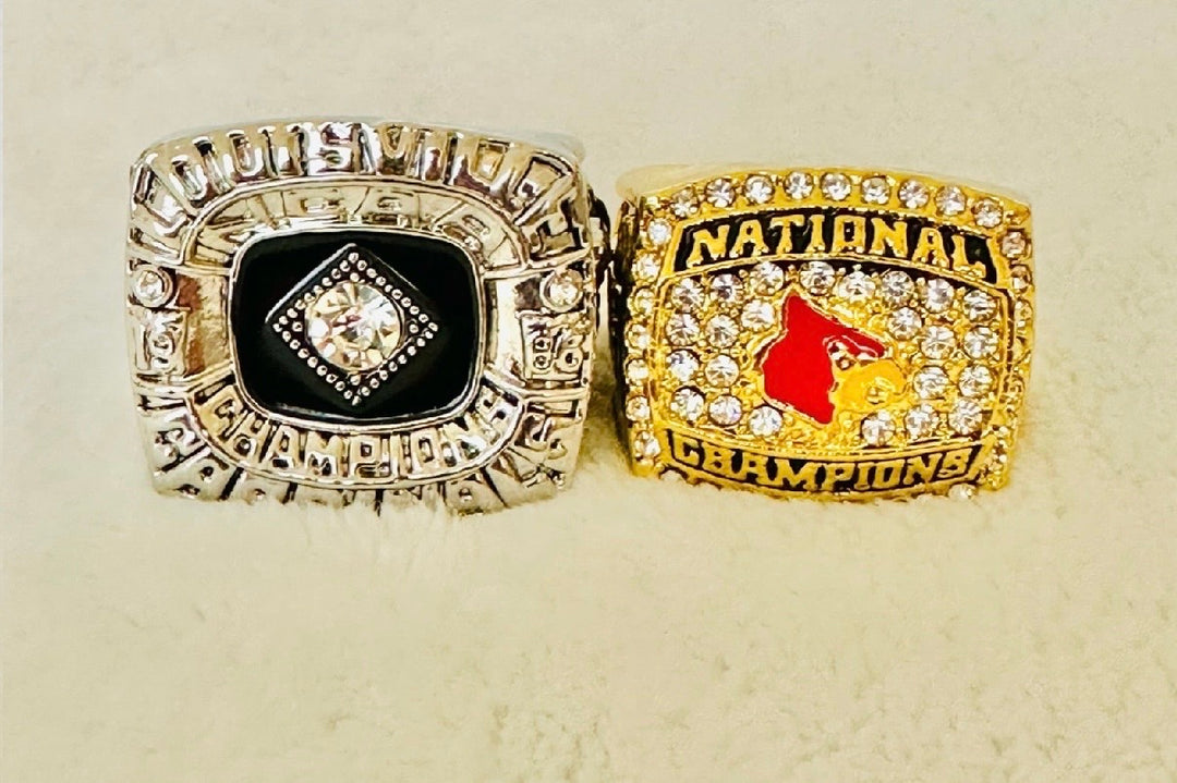 2 PCS Louisville Cardinals College 1986/2013 Basketball Championship Ring Set