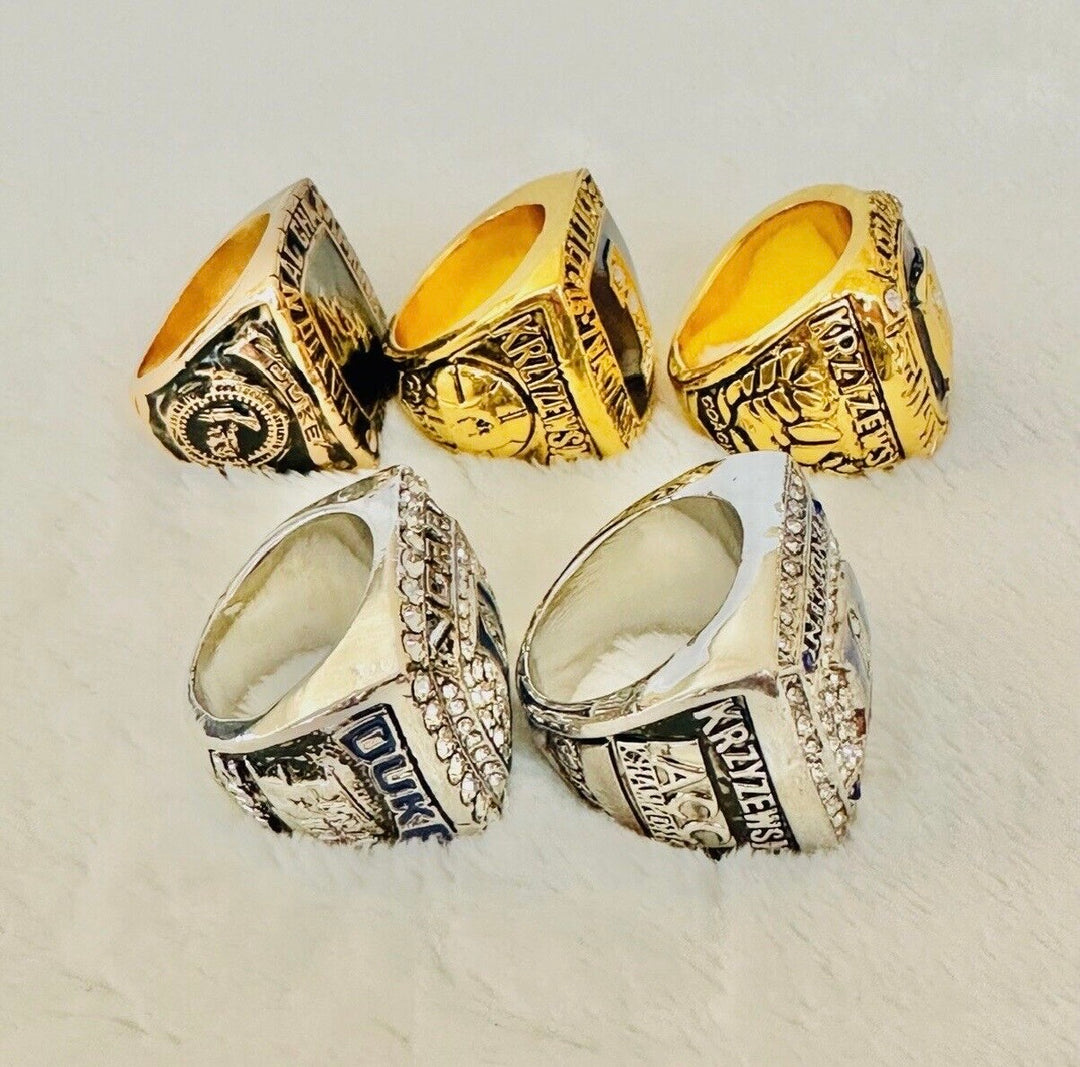 5 PCS Duke Blue Devils National Champions Ring complete set, US SHIP, 1991-2015