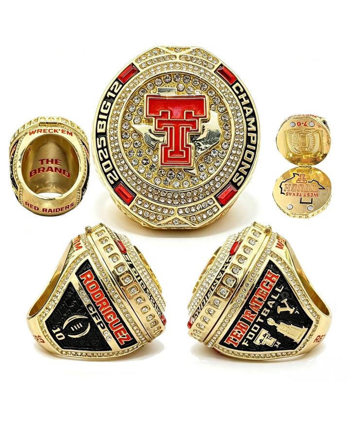2025 Texas Tech Big 12 Championship ring with box