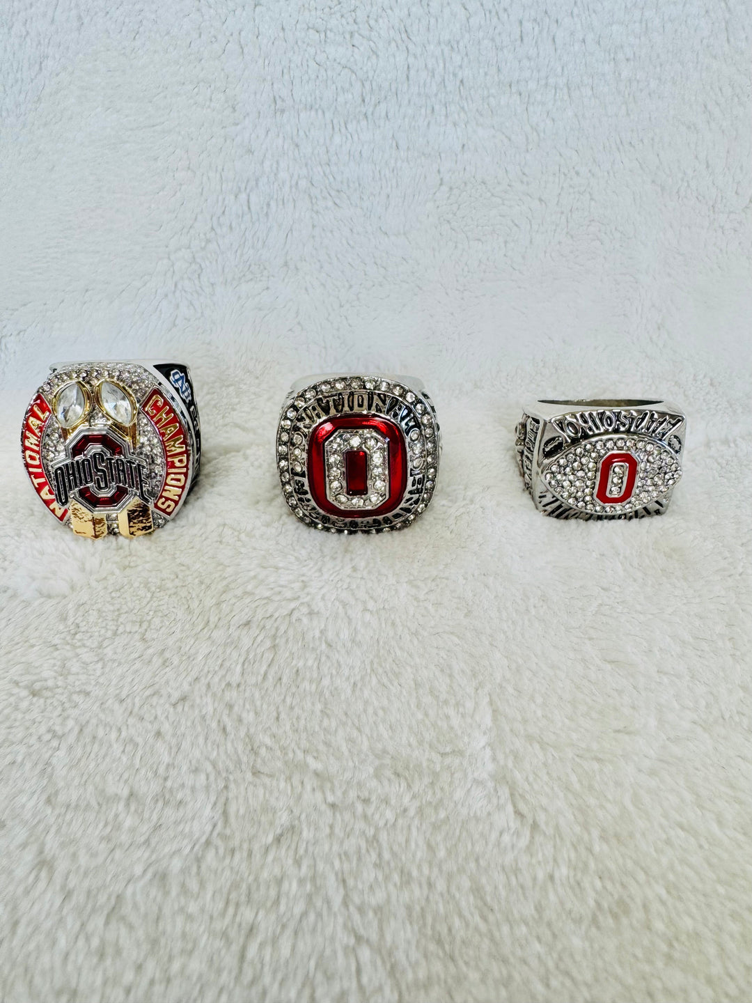Ohio State National Championship Ring Set, US SHIP, 2024, 2014, and 2002 - EB Sports Championship Rings