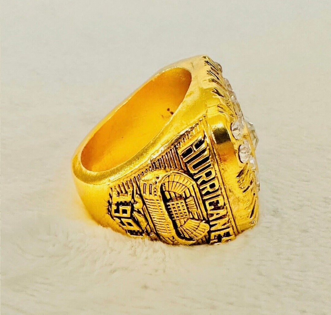 1991 Miami Hurricanes NCAA 18k GP Brass Championship Ring, US SHIP