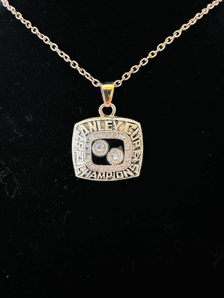 1992 Pittsburgh Penguins Stanley Cup Championship Pendant - EB Sports Championship Rings