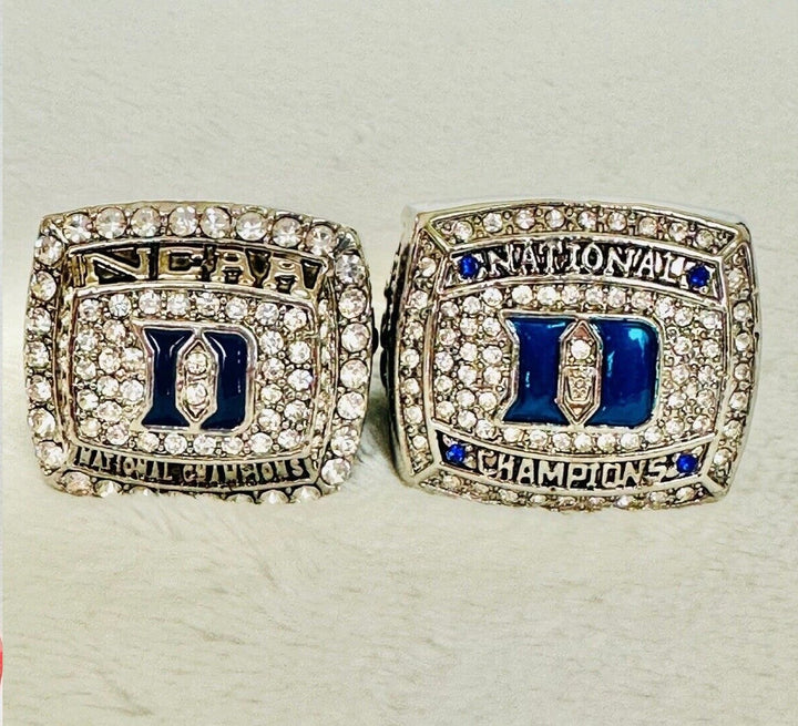 2 PCS Duke Blue Devils National Champions Ring complete set with box, US SHIP