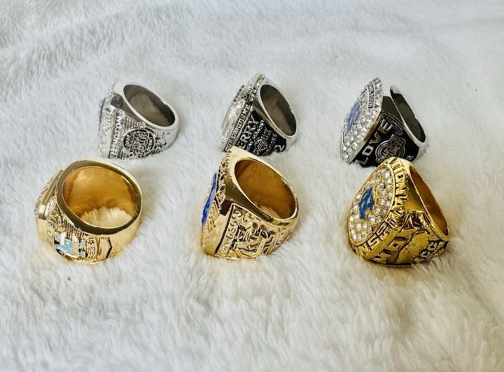 6 PCS North Carolina Tarheels Brass Championship Ring, US Ship 1982-2022