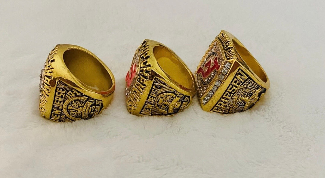 3 PCS Jersey Devils Stanley Cup 18k GP Championship Ring Set with box, 🇺🇸 SHIP