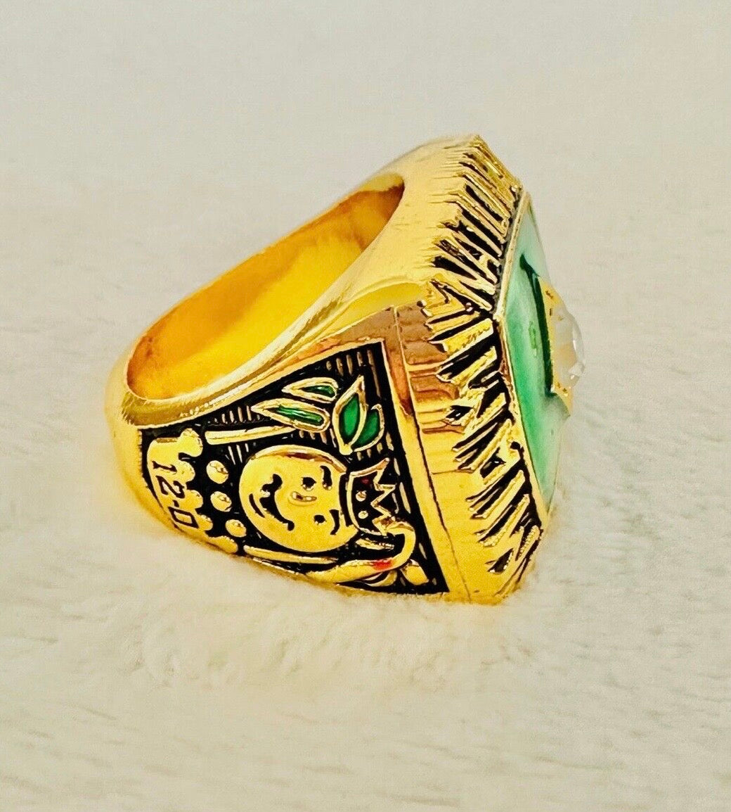 1987 Miami Hurricanes NCAA 18k GP Brass Championship Ring, US SHIP