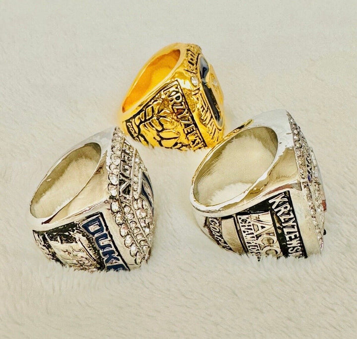 3 PCS Duke Blue Devils 2001-2015 National Champions Ring complete set with box, US SHIP