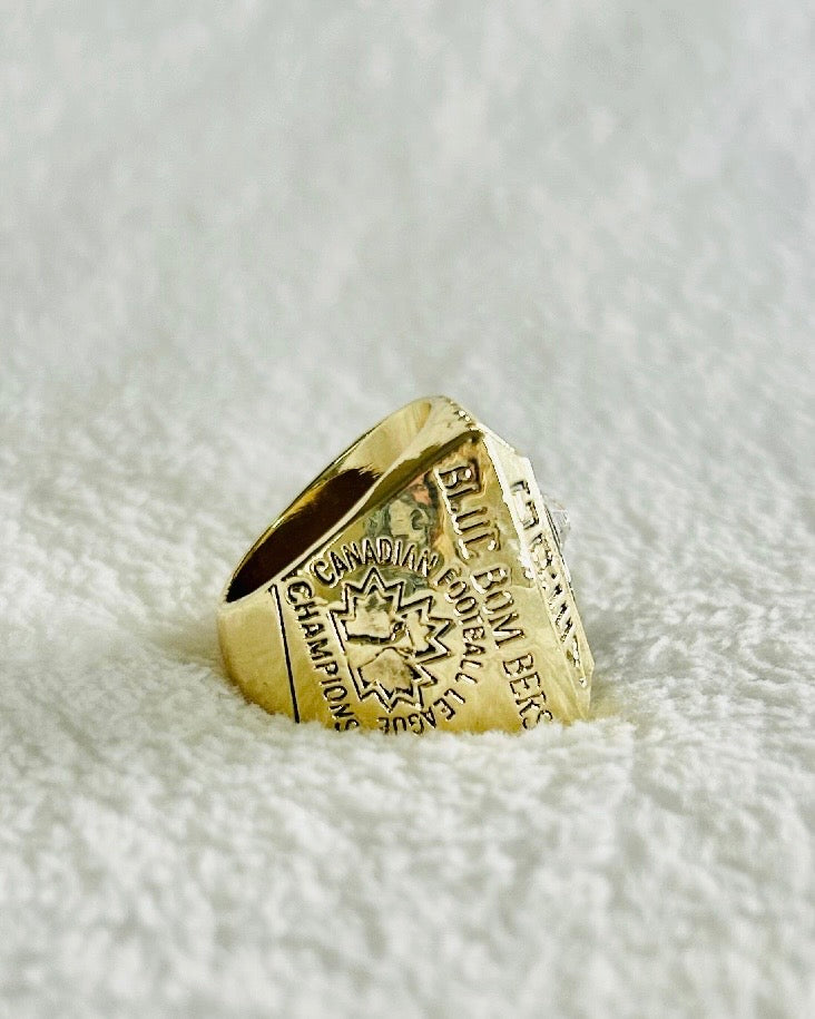 1984 Grey Cup Champions Ring with box Winnipeg Blue Bombers, Canadian Football