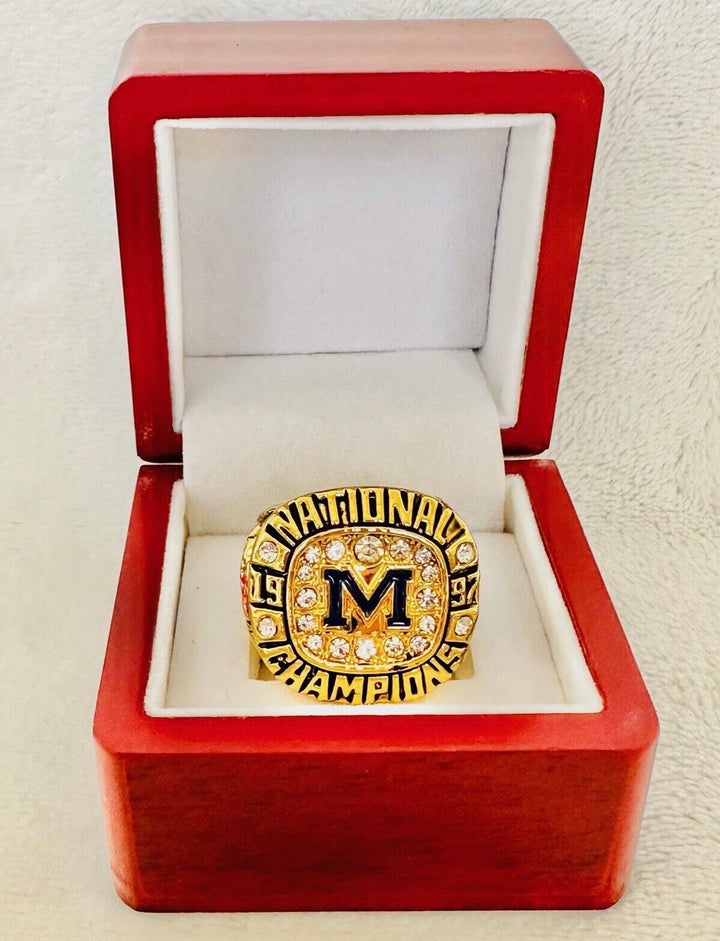 1997 Michigan Wolverines Replica Rose Bowl Championship Ring with box, US SHIP