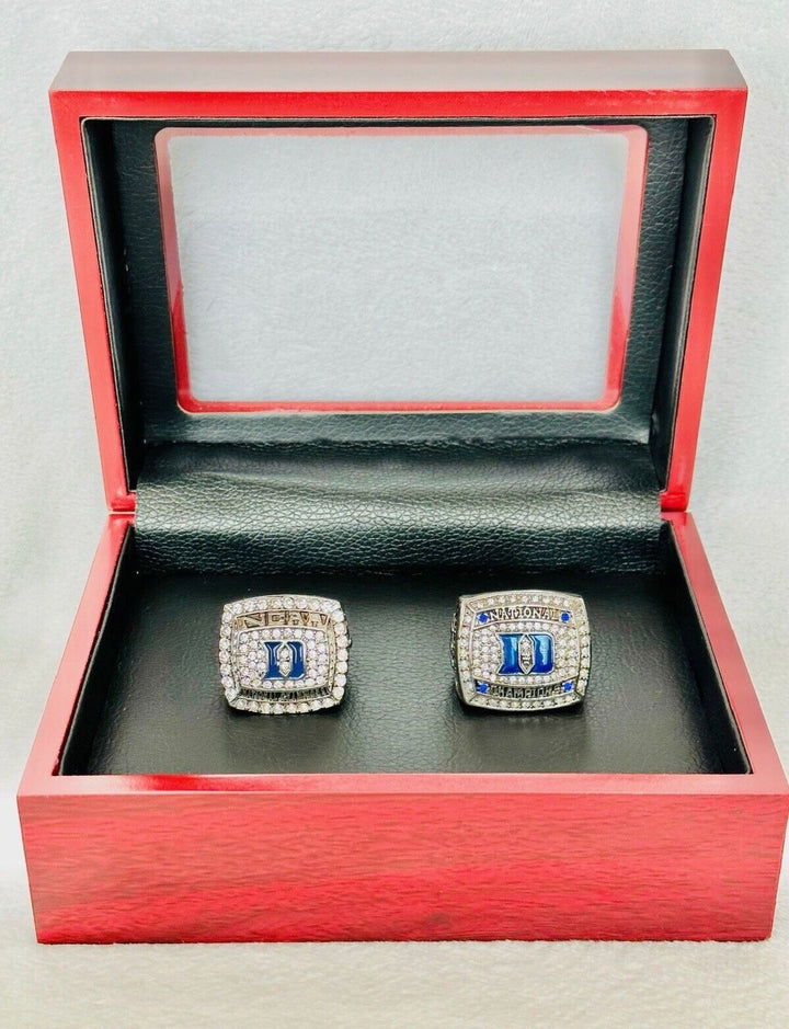 2 PCS Duke Blue Devils National Champions Ring complete set with box, US SHIP