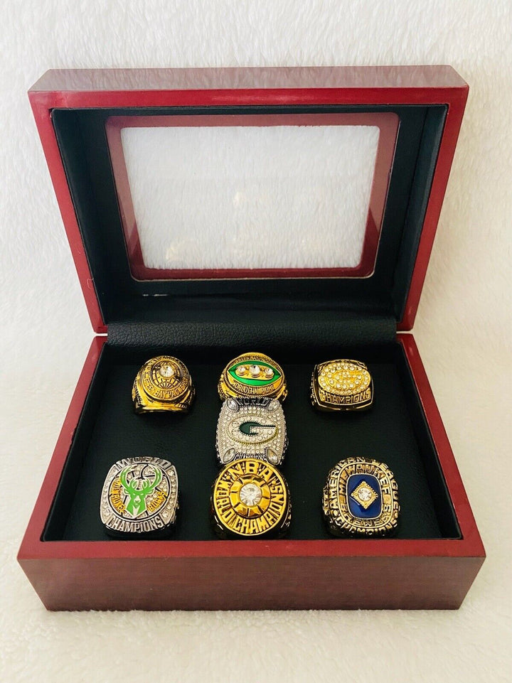 Wisconsin Ultimate Collection Championship Ring SET W Box, US Ship NFL/MLB/NBA - EB Sports Champion&