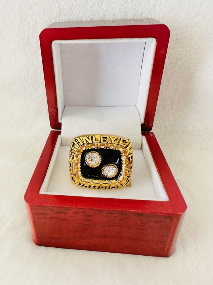 1992 Pittsburgh Penguins  Stanley Cup 18k GP Championship Ring W Box,  SHIP - EB Sports Champion&