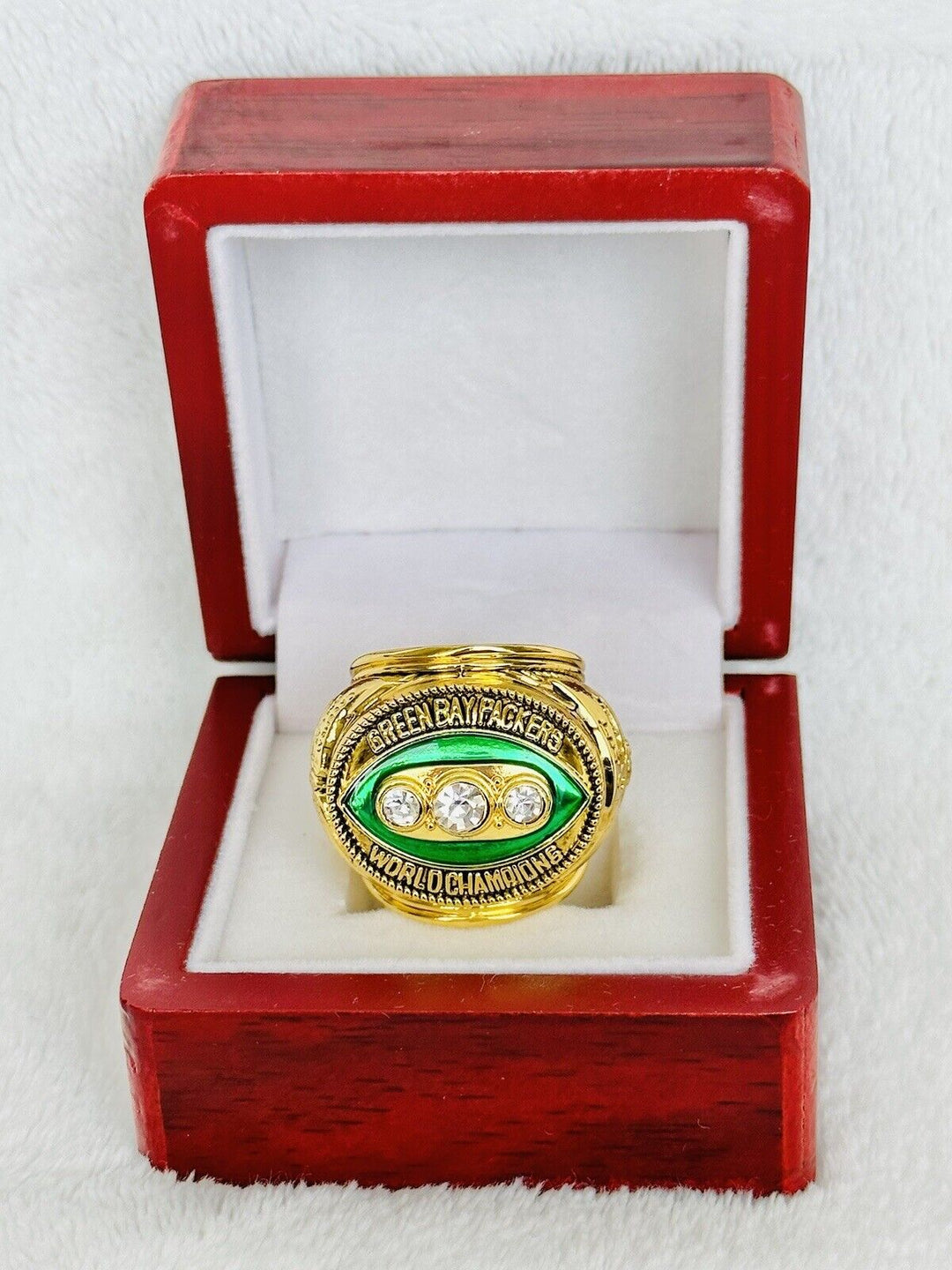 1967 Green Bay Packers Championship Replica Ring W Box, US SHIP - EB Sports Champion&