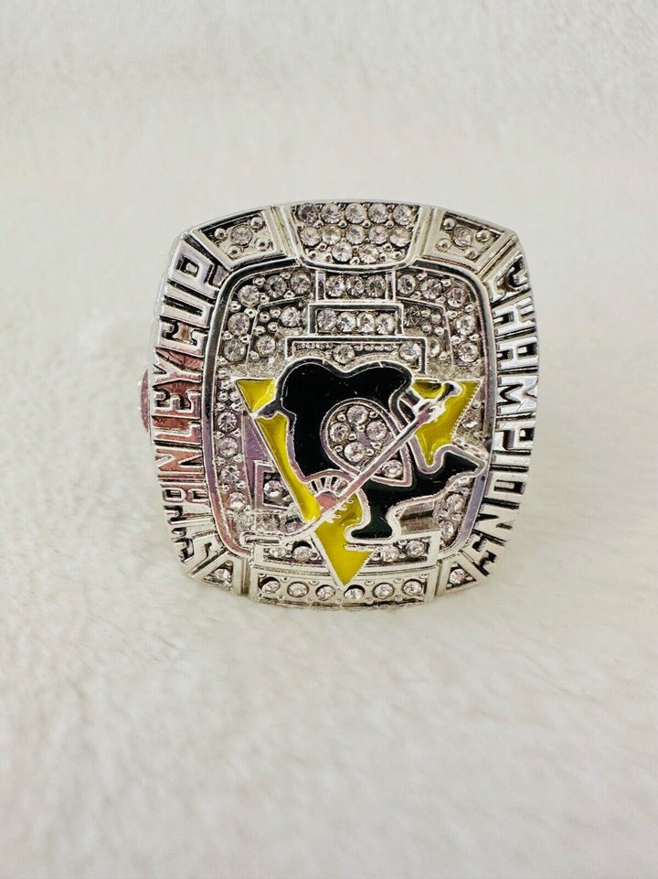 2009 Pittsburgh Penguins  Stanley Cup 18k GP Championship Ring,  SHIP - EB Sports Champion&