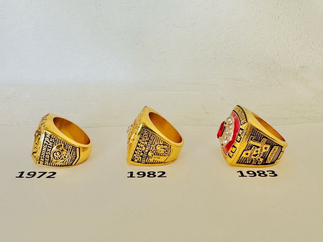 Washington Commanders championship ring from EBSportsRings.com, detailed NFL football fan souvenir with team logo and engraved design.