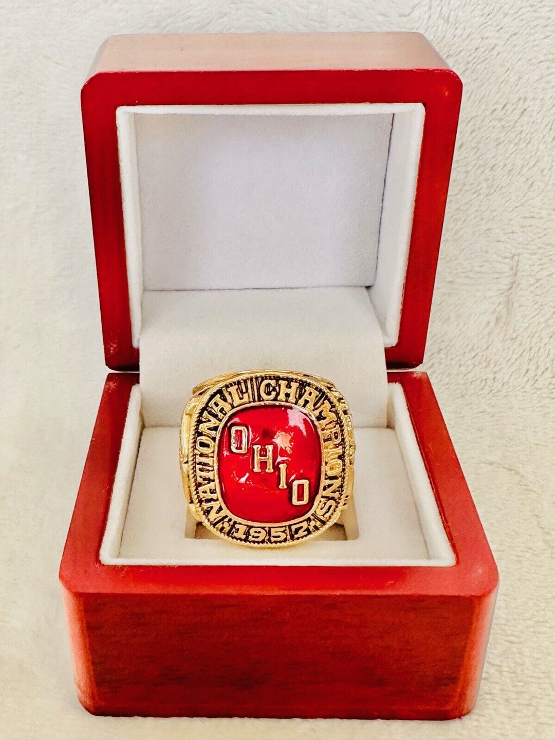 1957 Ohio State NCAA Championship Ring W Box, US SHIP - EB Sports Champion's Cache