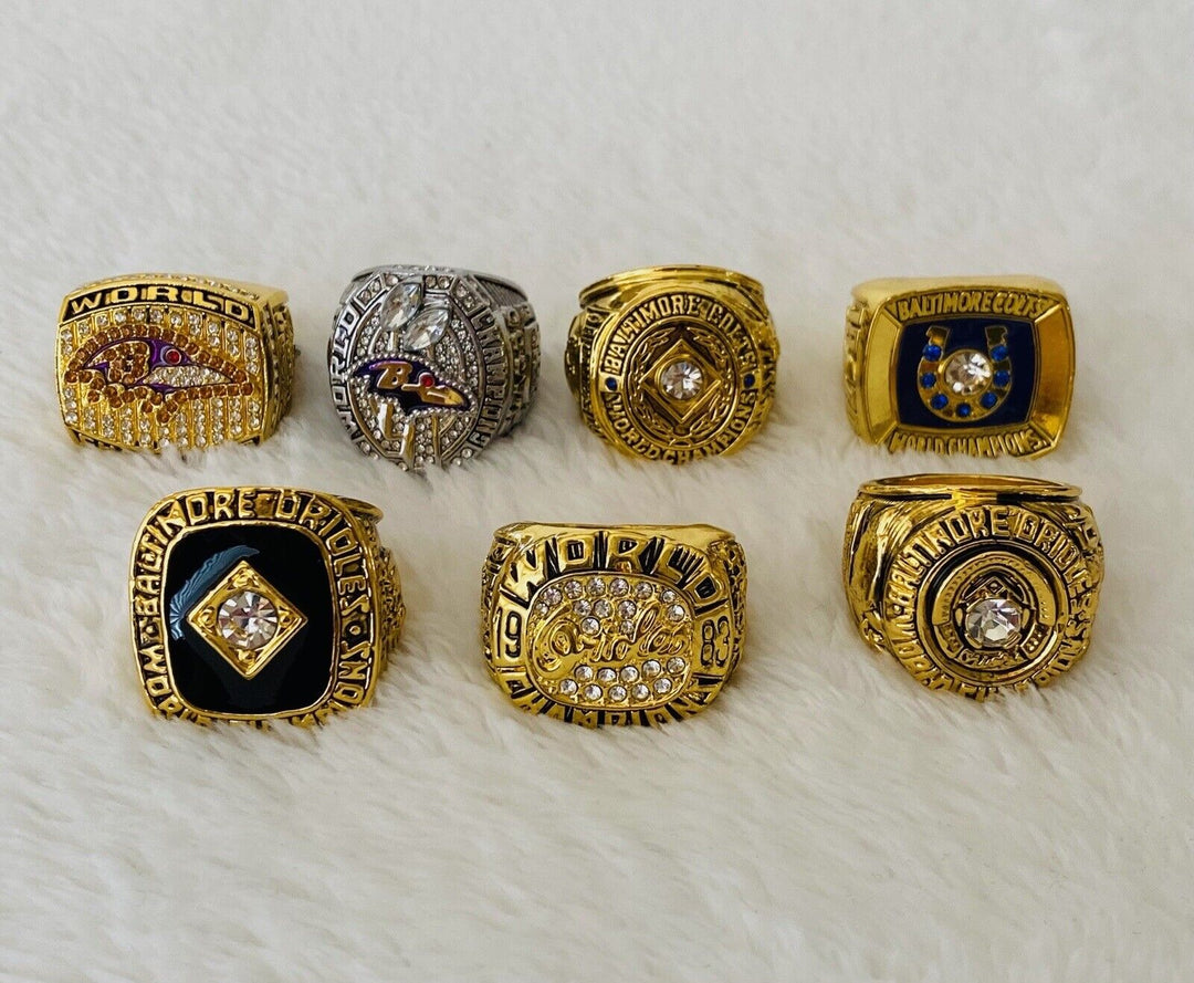Baltimore Ultimate Collection Championship Ring SET, US Ship NFL/MLB - EB Sports Champion&