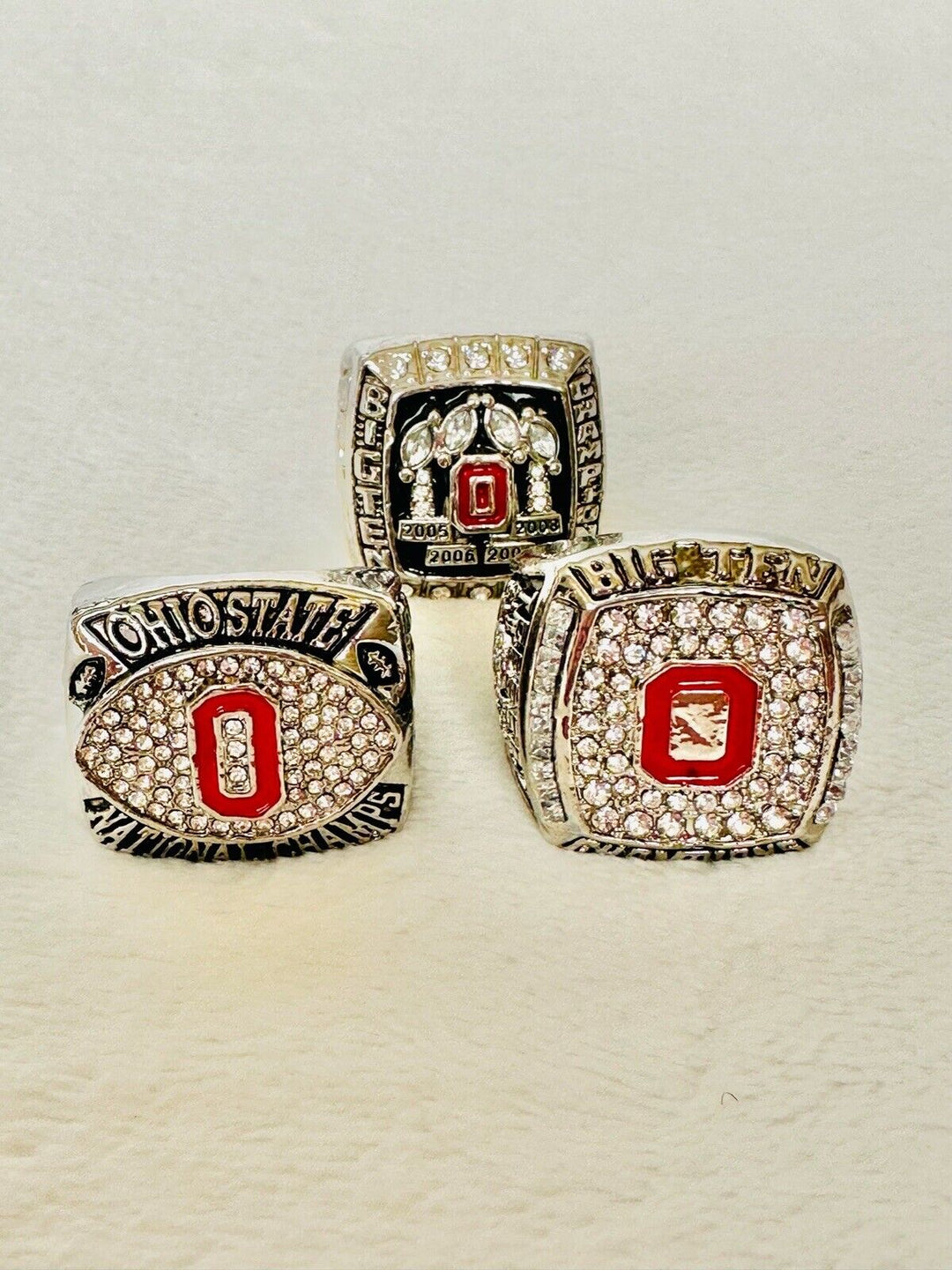 3 PCS Ohio State Big Ten Championship Ring Set, US SHIP - EB Sports Champion's Cache