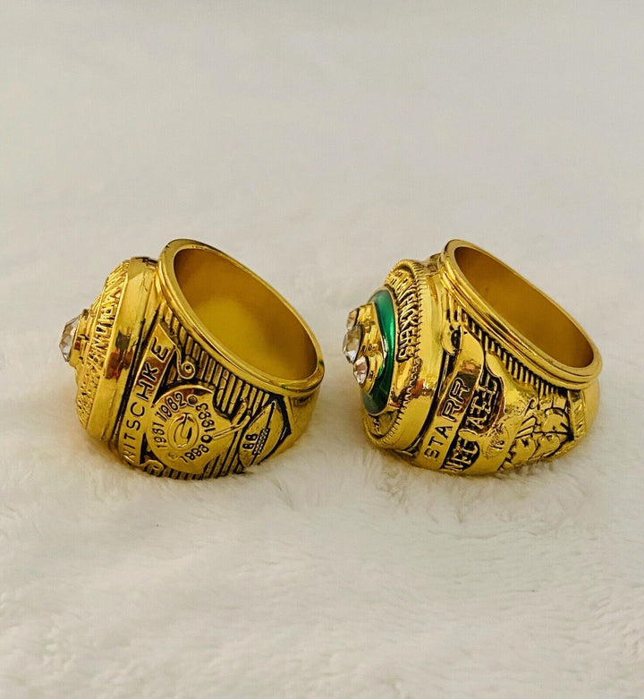 2PCS Green Bay Packers Super Bowl Ring SET, US SHIP. 1966/67 - EB Sports Champion&