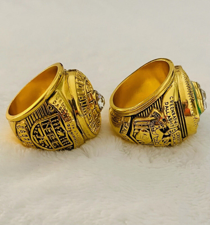 2PCS Green Bay Packers Super Bowl Ring SET, US SHIP. 1966/67 - EB Sports Champion&
