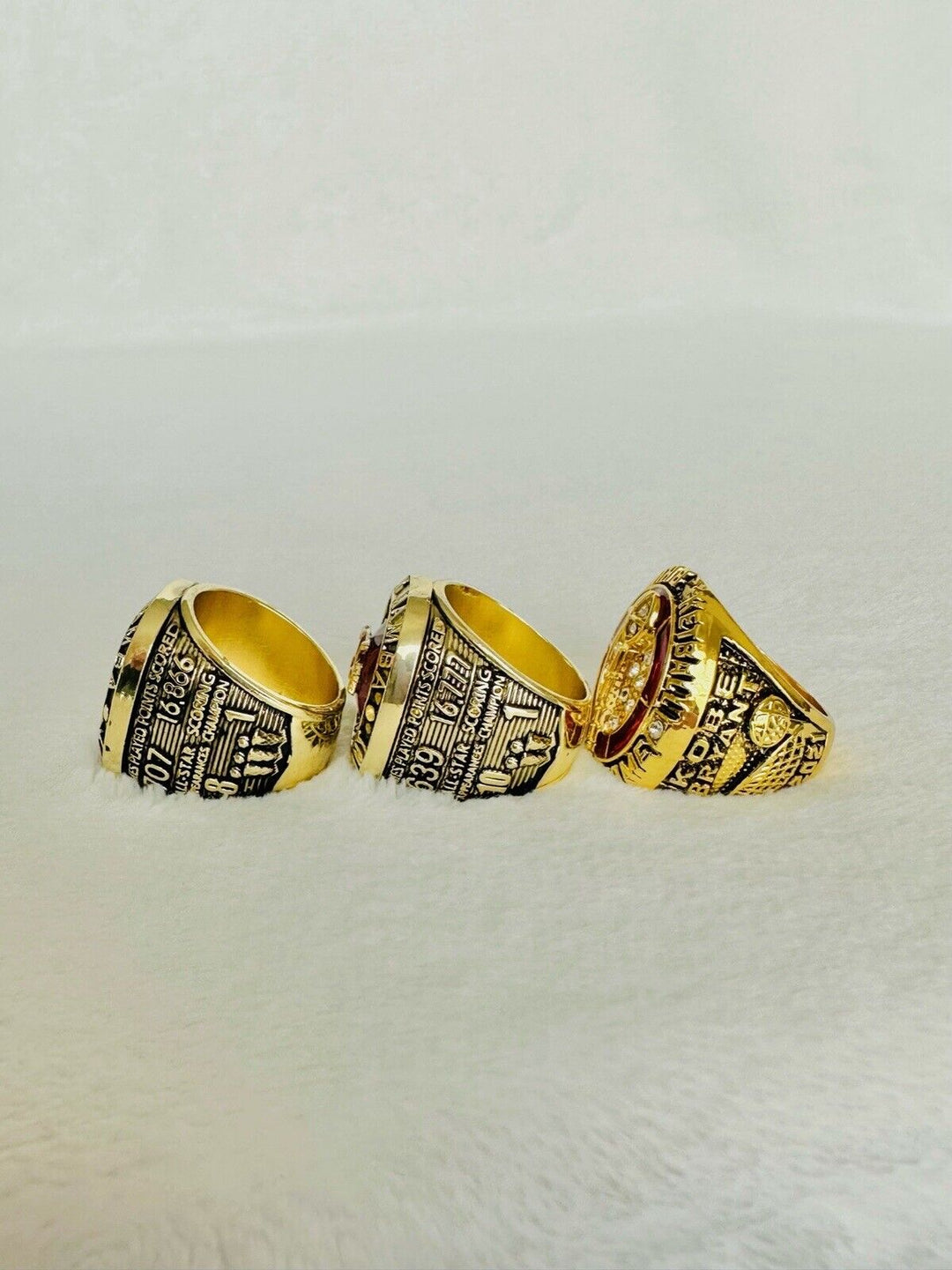 3 Pcs Los Angeles Lakers Kobe Bryant Ring Collection Set,  SHIP - EB Sports Champion's Cache