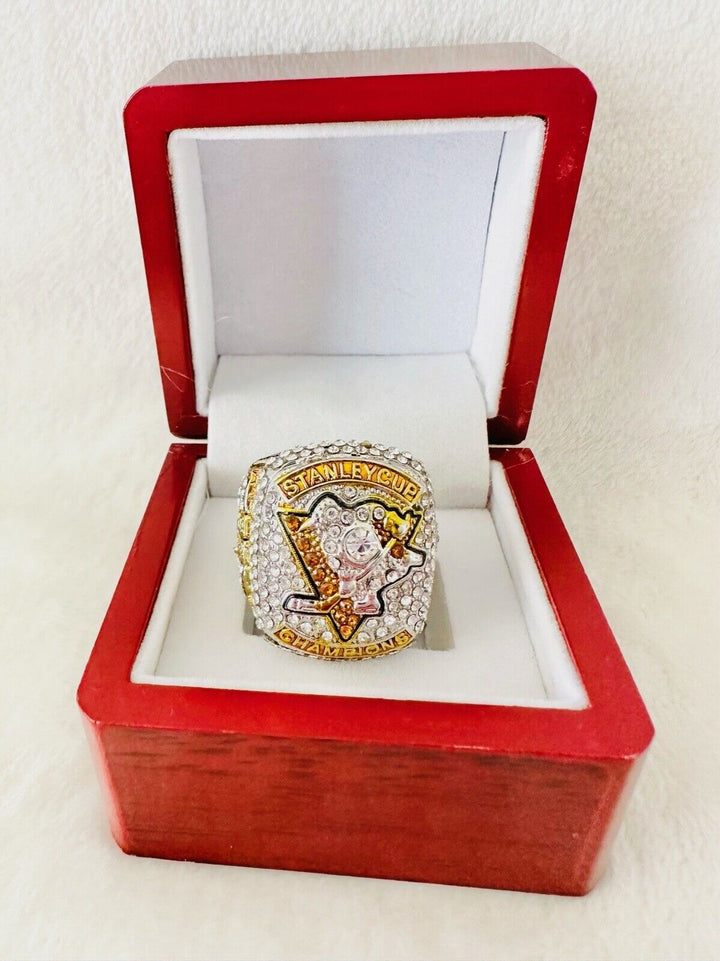2017 Pittsburgh Penguins  Stanley Cup 18k GP Championship Ring W Box,  SHIP - EB Sports Champion&