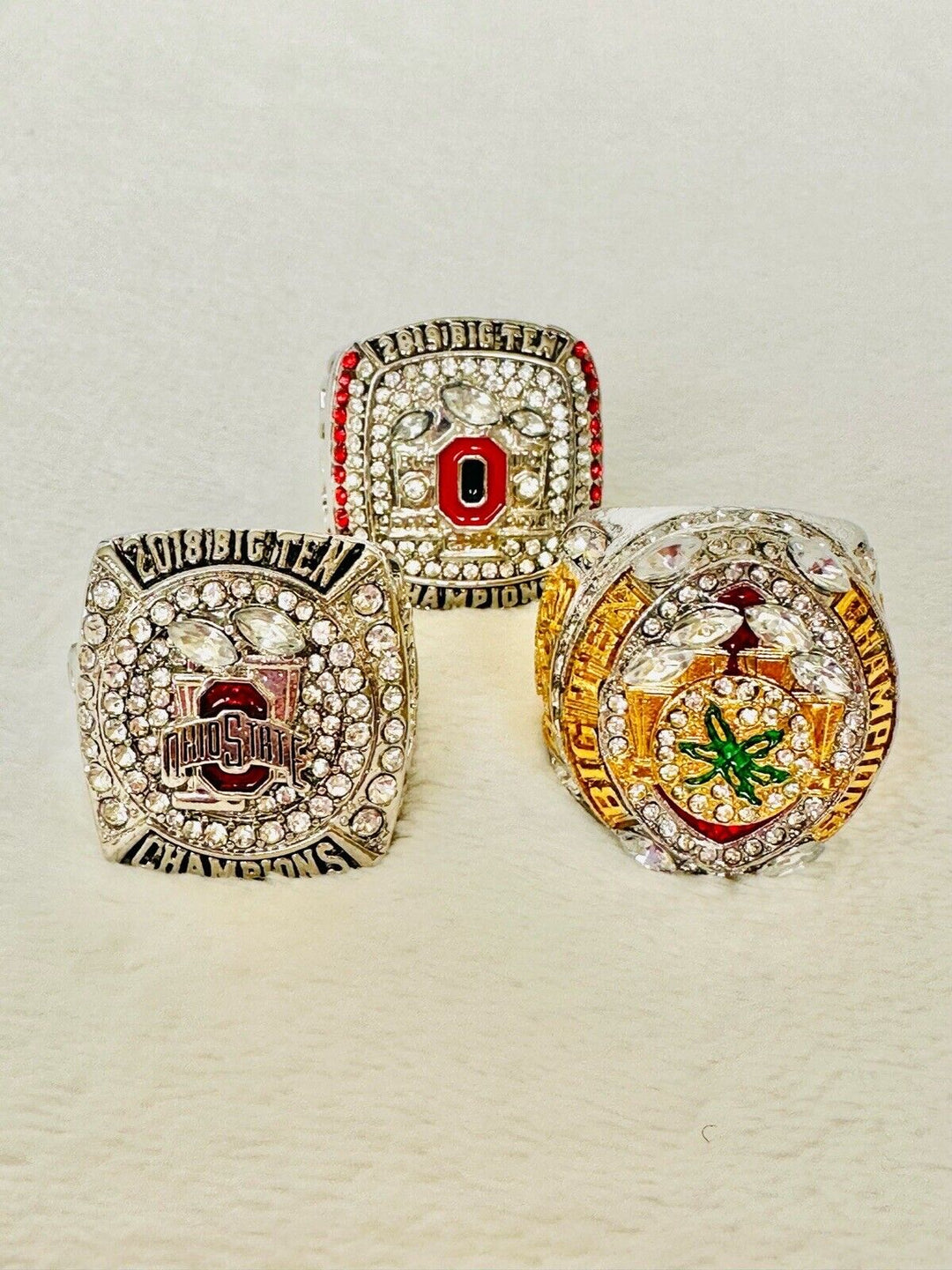 3 PCS Ohio State Big Ten Championship Ring Set, US SHIP - EB Sports Champion's Cache