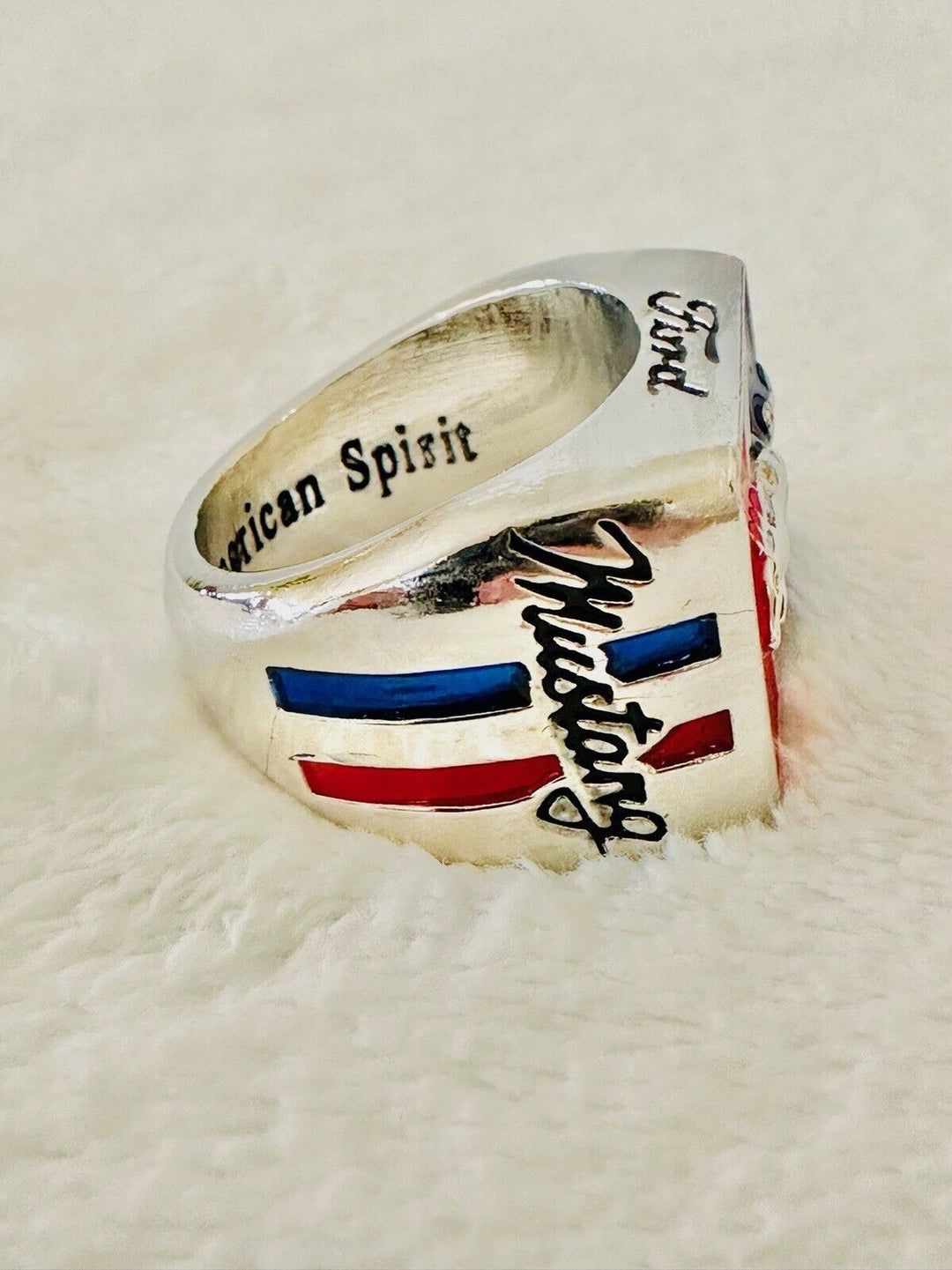 Ford Mustang Inspired Silver Ring, USA SHIP W Box - EB Sports Champion&