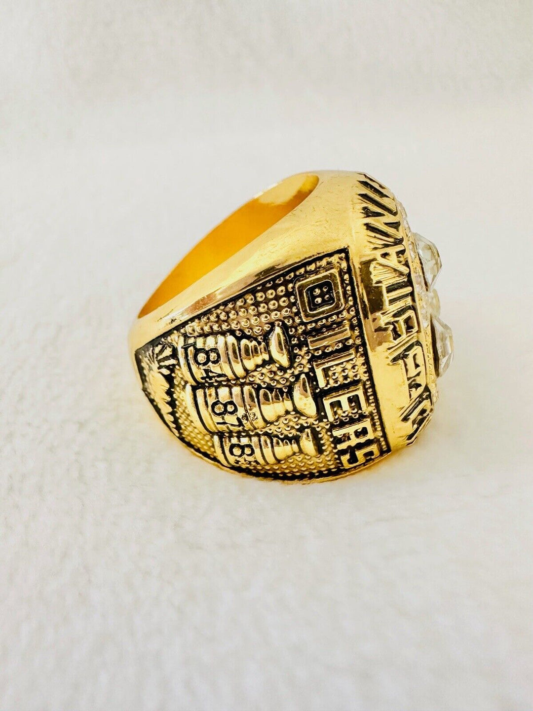 1987 Edmonton Oilers Stanley Cup Championship Ring W Box,  SHIP - EB Sports Champion&