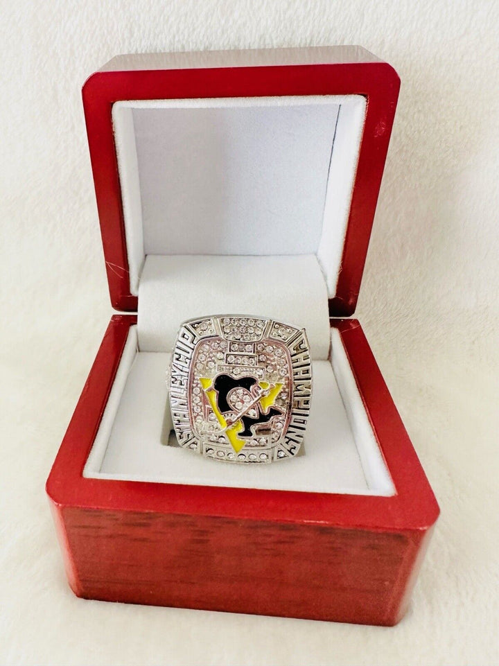 2009 Pittsburgh Penguins  Stanley Cup 18k GP Championship Ring W Box,  SHIP - EB Sports Champion&