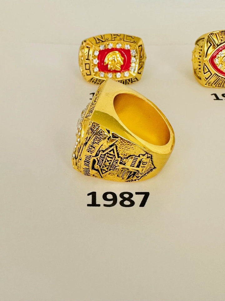 Washington Commanders championship ring from EBSportsRings.com, detailed with team logo and NFL memorabilia design.